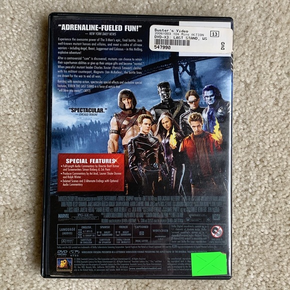 Marvel X-Men The Last Stand DVD with Special Features, Rated PG-13 - Picture 2 of 8